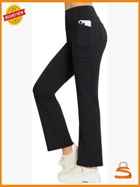 Fleece Lined High Waist Yoga Pants with 6 Pockets